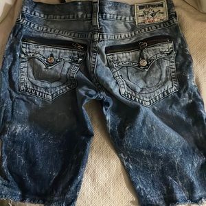 True Religion predistressed shorts